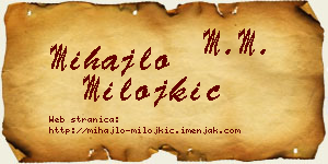 Mihajlo Milojkić vizit kartica